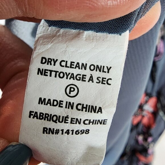 Ramy Brook 100% Silk Blue Floral Midi Dress Halter Tie Tassel Top Designer Dress - Picture 8 of 11